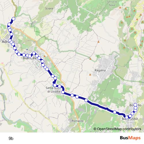 9b bus Line Map