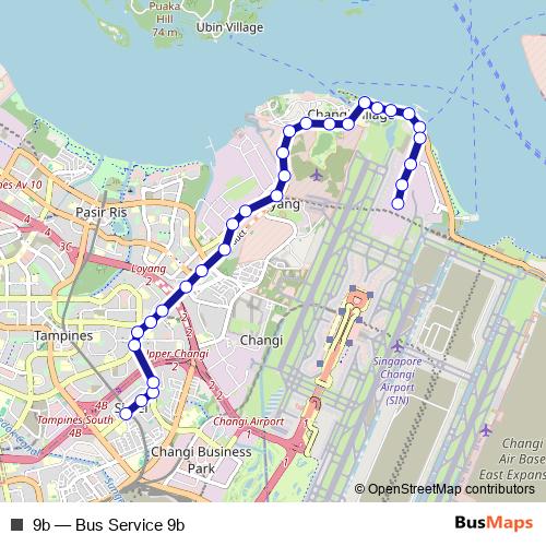 9b bus Line Map