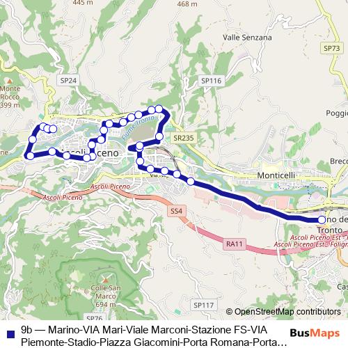 9b bus Line Map