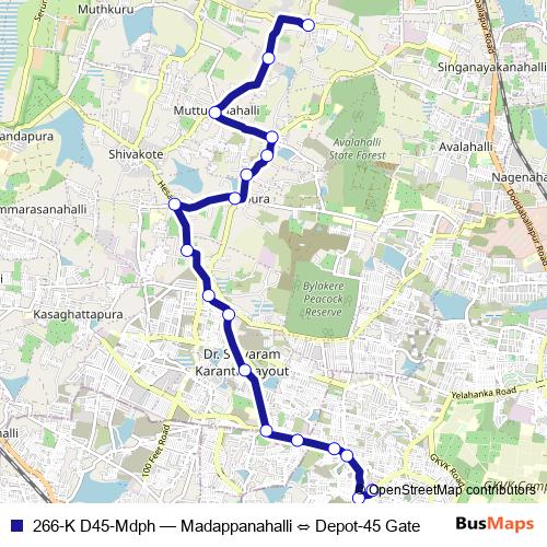 266-K D45-Mdph bus Line Map