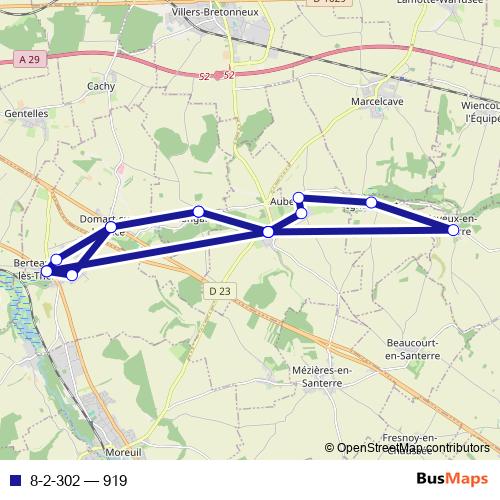8-2-302 bus Line Map