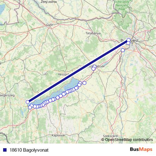 18610 Bagolyvonat rail Line Map