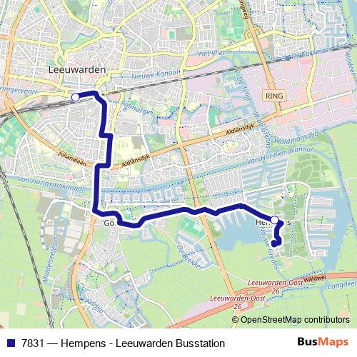 7831 bus Line Map