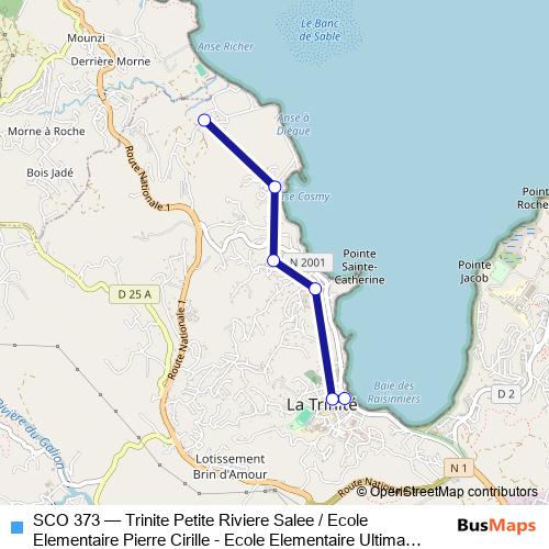SCO 373 bus Line Map