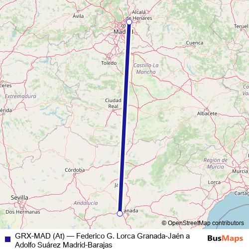 GRX-MAD (At) air Line Map