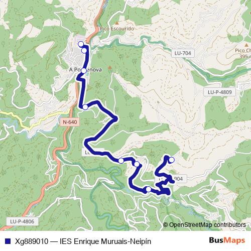 Xg889010 bus Line Map