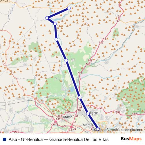 Alsa - Gr-Benalua bus Line Map