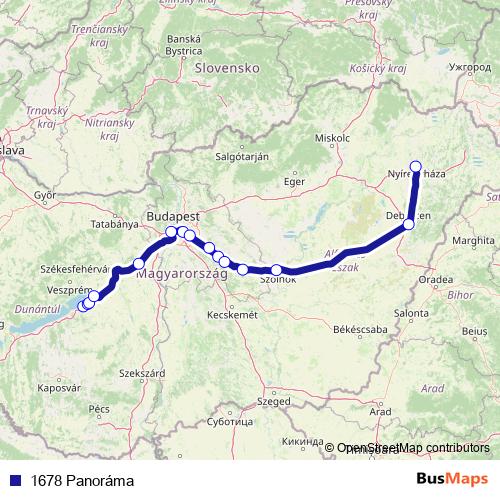 1678 Panoráma rail Line Map