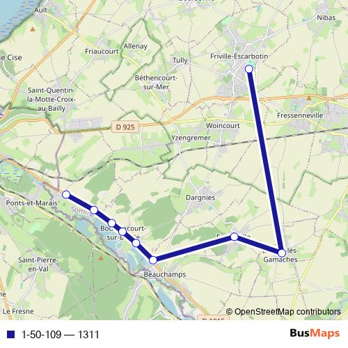 1-50-109 bus Line Map