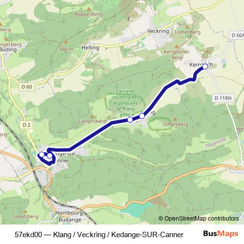 57ekd00 bus Line Map