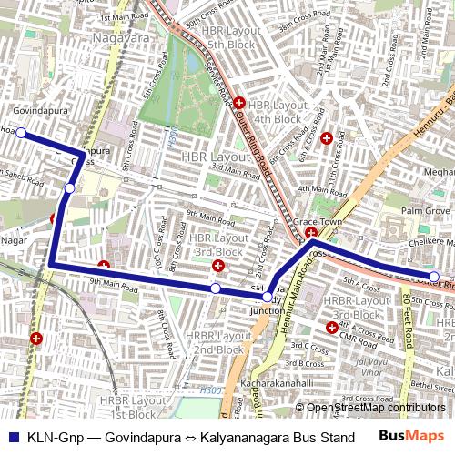 KLN-Gnp bus Line Map