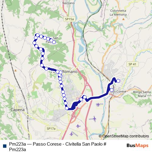 Pm223a bus Line Map