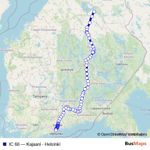 IC 68 rail Line Map