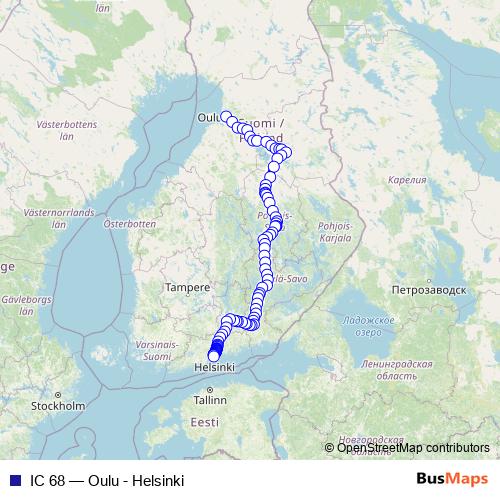 IC 68 rail Line Map