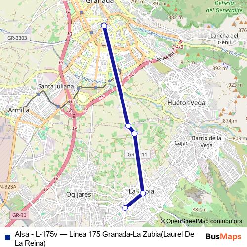 Alsa - L-175v bus Line Map