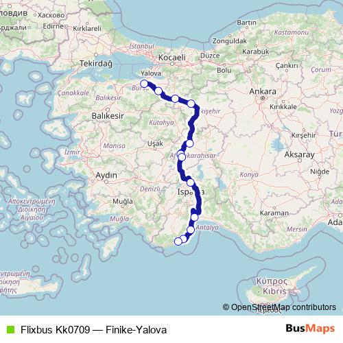 Flixbus Kk0709 bus Line Map