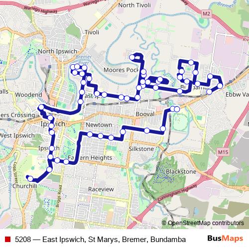 5208 bus Line Map