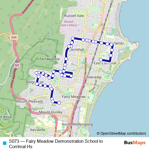 S073 bus Line Map