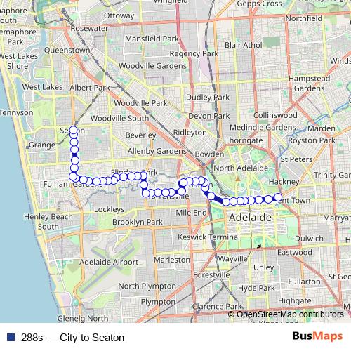 288s bus Line Map