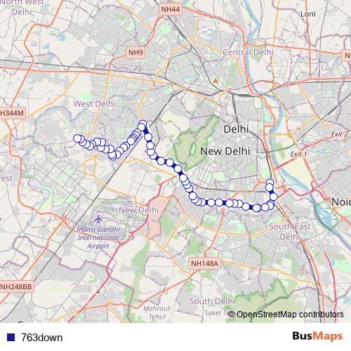 763down bus Line Map