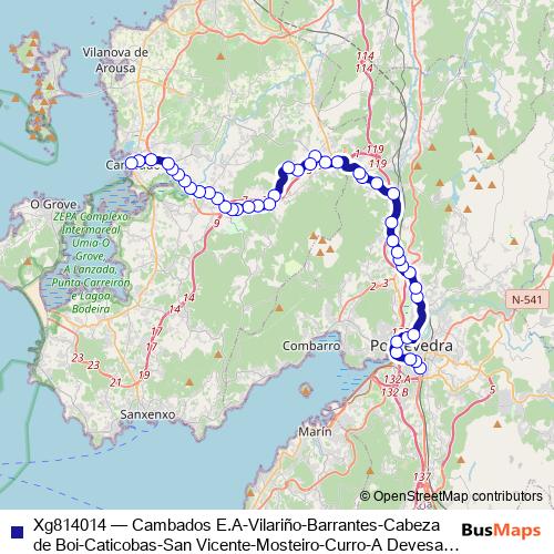 Xg814014 bus Line Map