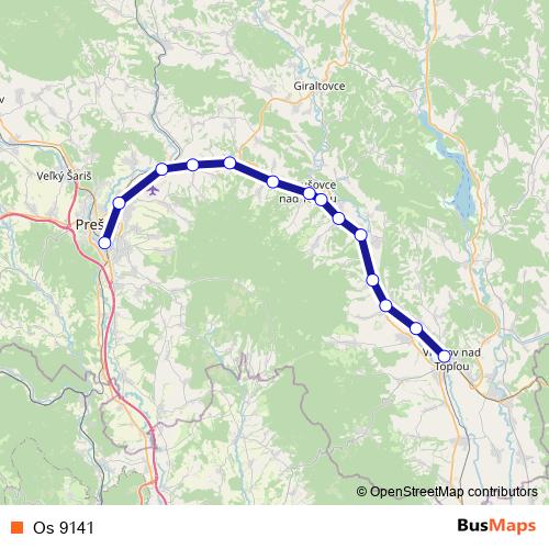 Os 9141 rail Line Map