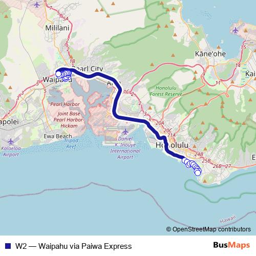 W2 bus Line Map