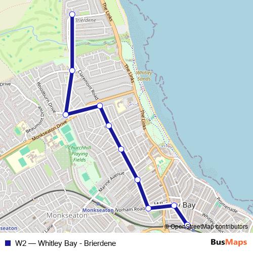 W2 bus Line Map