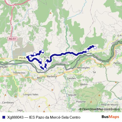 Xg888043 bus Line Map