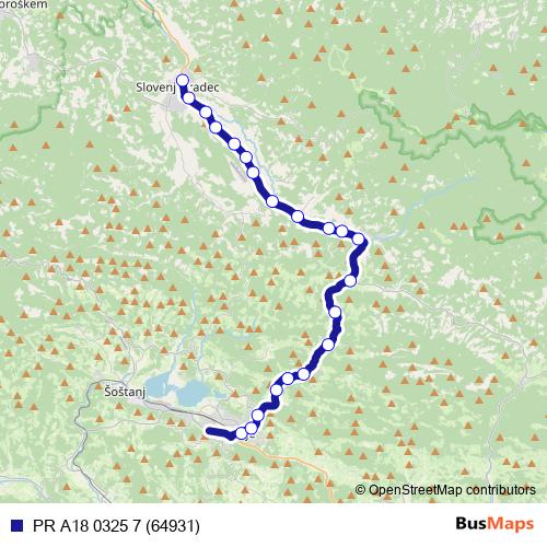 PR A18 0325 7 (64931) bus Line Map