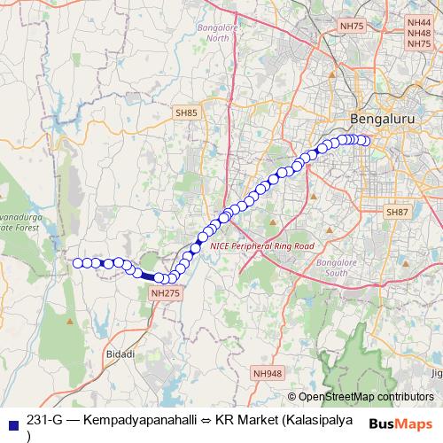 231-G bus Line Map