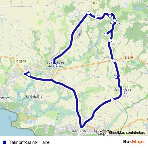 Talmont-Saint-Hilaire bus Line Map