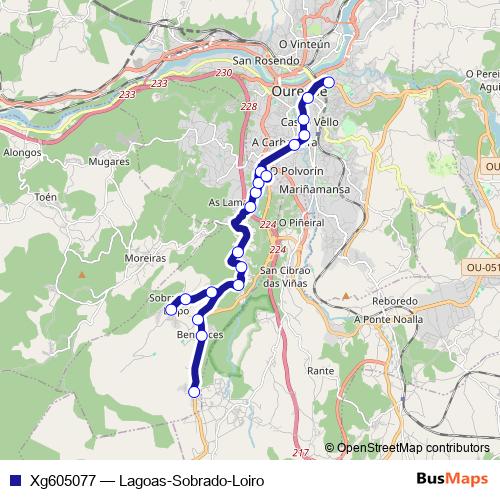 Xg605077 bus Line Map