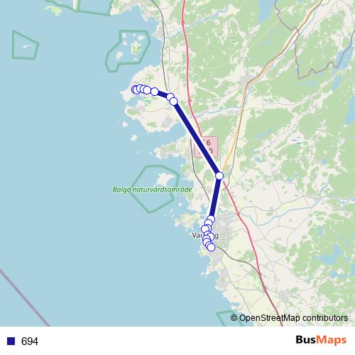 694 bus Line Map