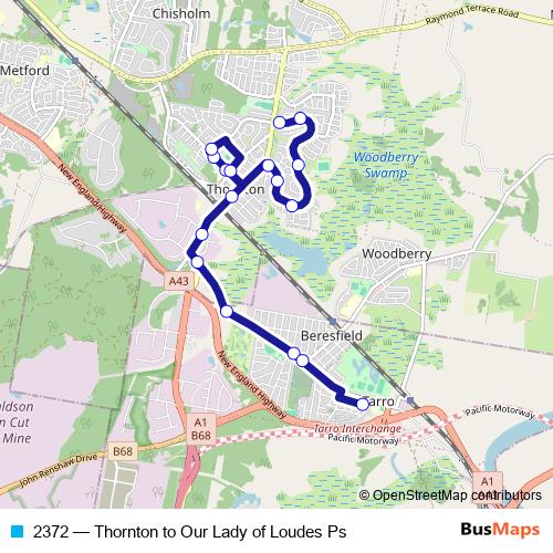 2372 bus Line Map