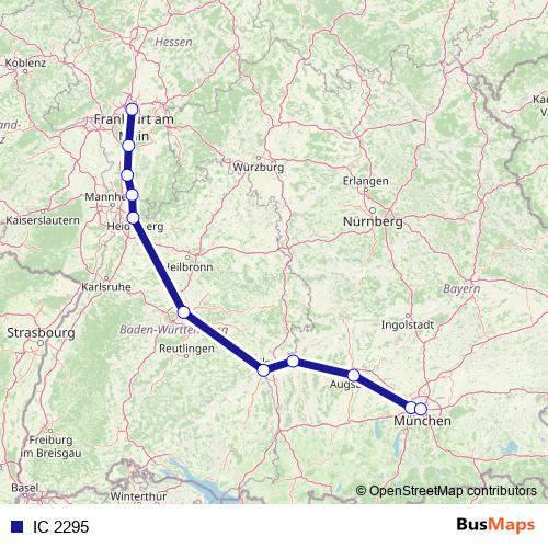 IC 2295 rail Line Map