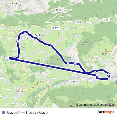 Gavot07 bus Line Map