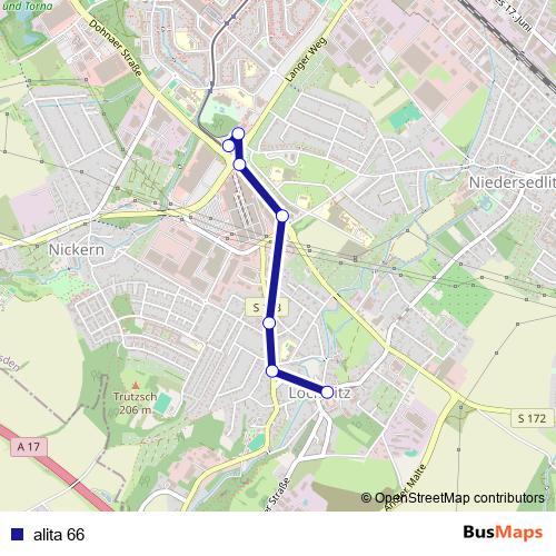 alita 66 bus Line Map