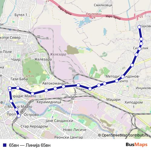 65вн bus Line Map