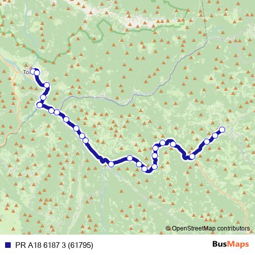 PR A18 6187 3 (61795) bus Line Map