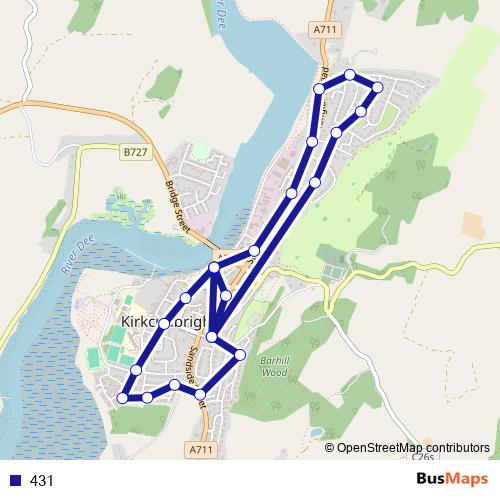 431 bus Line Map