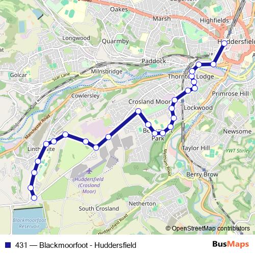 431 bus Line Map
