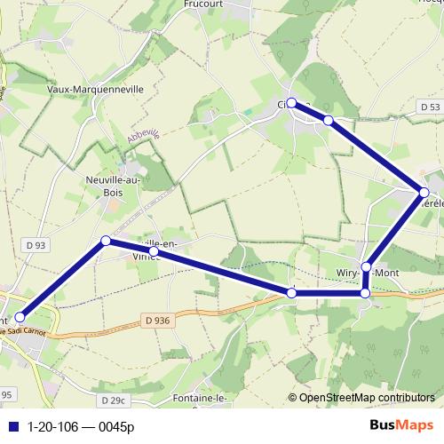 1-20-106 bus Line Map
