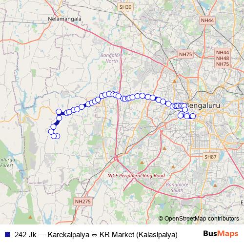 242-Jk bus Line Map