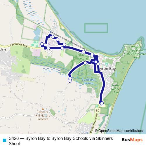S426 bus Line Map