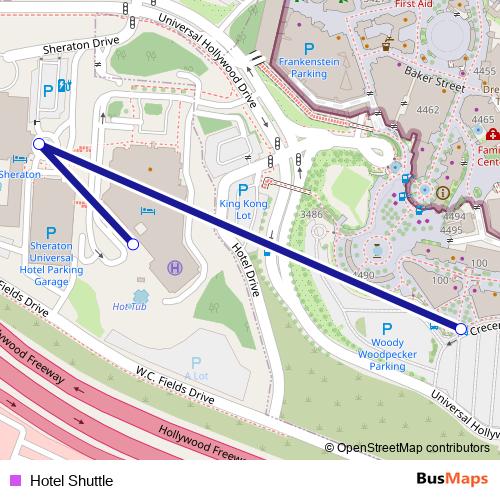 Hotel Shuttle bus Line Map