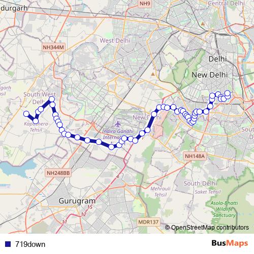 719down bus Line Map