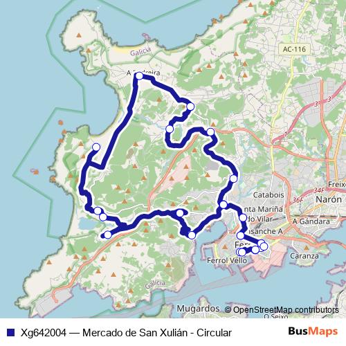 Xg642004 bus Line Map
