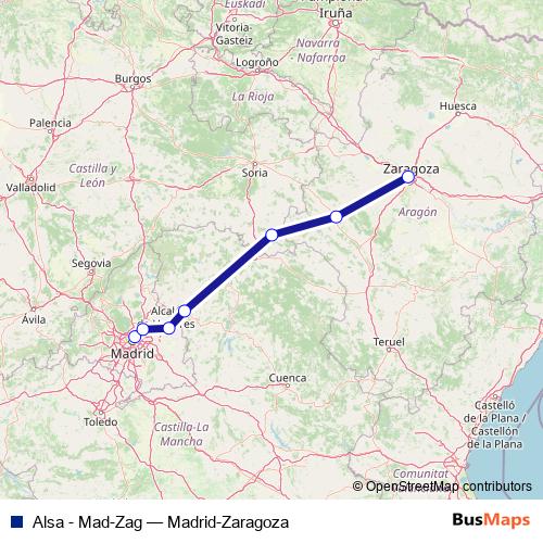 Alsa - Mad-Zag bus Line Map