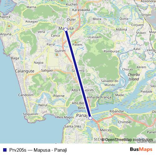 Prv205s bus Line Map
